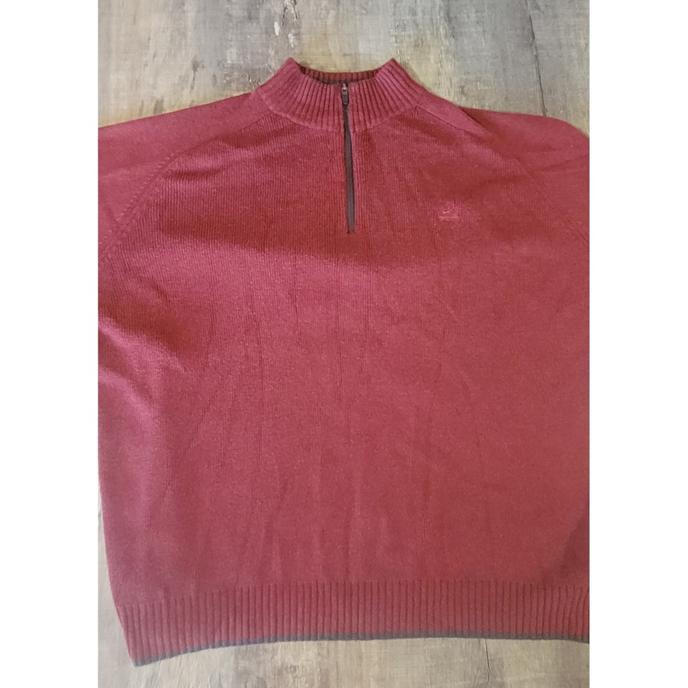 Nike ACG Mens 2XL  1/4 Quarter Zip Wool Blend Red Sweater EUC‎